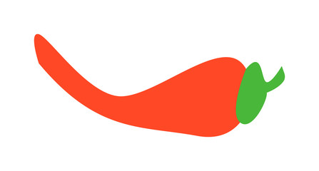 Red chili pepper food vegetable ingredient paprika spice vector illustration. Chili red pepper fresh vegetarian red pepper. Color organic red pepper