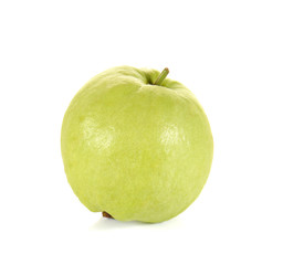 Fresh guava full ball on white background.