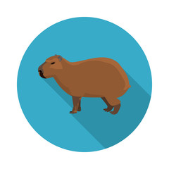 flat icon a capybara