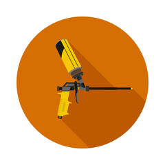 flat icon gun for foam