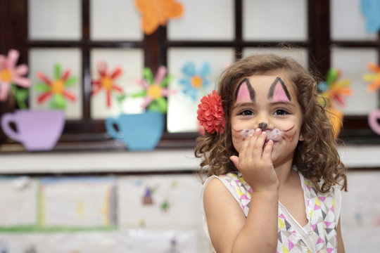girl with painted face