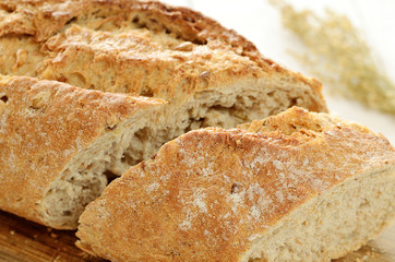 Close-up of fresh wheat bread