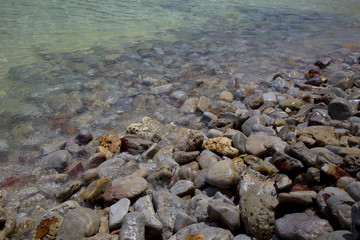 stones rock gravel on the beach