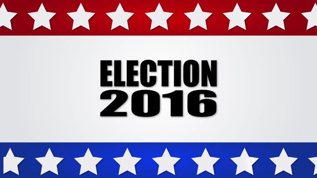 Election 2016/ Red, white and blue motion graphic