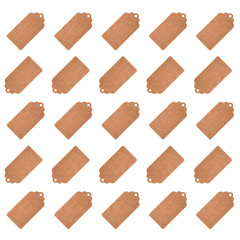 label tags from recycled paper isolated on a white background