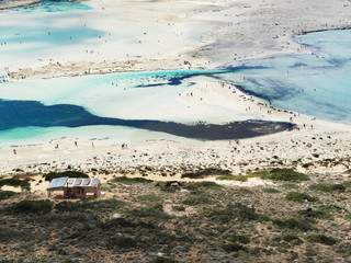 coastline landscape of meditrannean sea Crete island greece