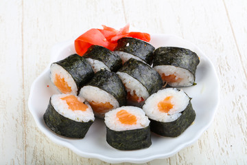 Roll with salmon