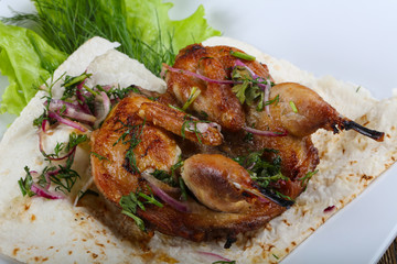 Grilled quail