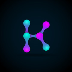 K letter logo icon template.Technology,network,digital,Vector Illustration