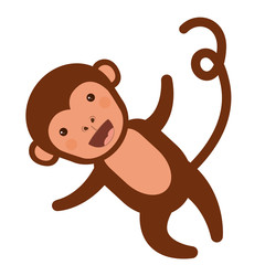 funny monkey character isolated icon design, vector illustration  graphic 