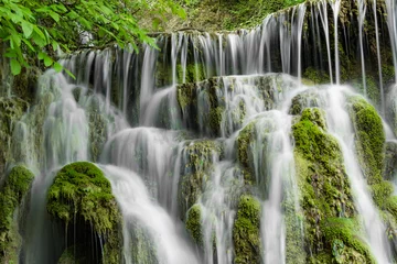 Canvas schilderij Watervallen Krushunski waterfalls during the spring, Krushuna village, Bulgaria  © djevelekova