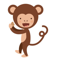 funny monkey character isolated icon design, vector illustration  graphic 