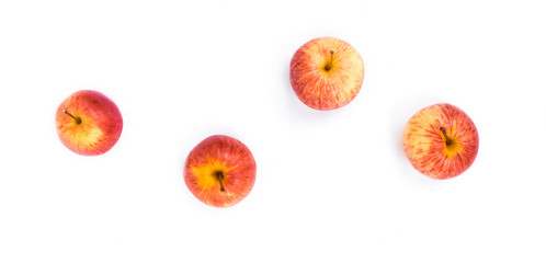 Fototapeta na wymiar Red apples on white background