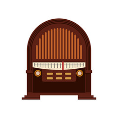 radio retro vintage music technology old icon. Isolated and flat illustration. Vector graphic