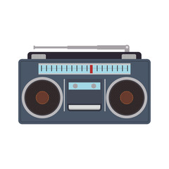 radio retro vintage music technology old icon. Isolated and flat illustration. Vector graphic
