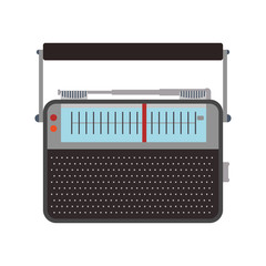 radio retro vintage music technology old icon. Isolated and flat illustration. Vector graphic