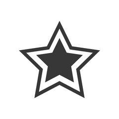 star shape silhouette striped icon. Isolated and flat illustration. Vector graphic