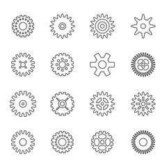 Set of gears. Vector Illustration.