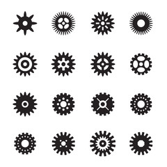 Set of  gears. Vector Illustration.