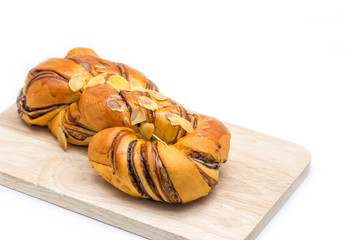 Close up of almond bread.