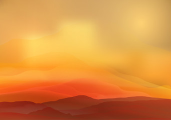 Fototapeta na wymiar Abstract Smooth Blurred Mountain Landscape - Vector Illustration