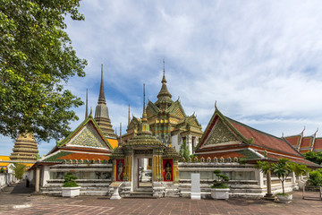 Naklejka premium Missakawan Park of Wat Po Buddhist temple complex in Bangkok, Thailand.