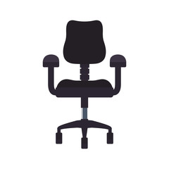 chair seat office work silhouette icon. Isolated and flat illustration. Vector graphic