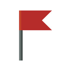 flag red pennant competition icon. Isolated and flat illustration. Vector graphic