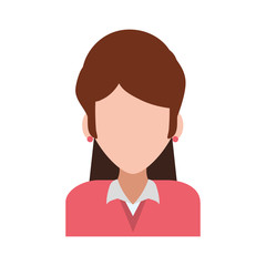Woman female avatar person people icon. Isolated and flat illustration. Vector graphic