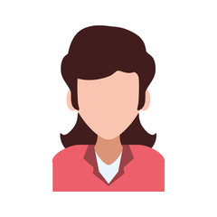Woman female avatar person people icon. Isolated and flat illustration. Vector graphic