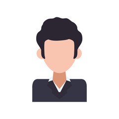 Man male avatar person people icon. Isolated and flat illustration. Vector graphic
