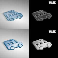 szklana ikona 3D vektor © vempireart