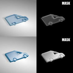 szklana ikona 3D vektor © vempireart