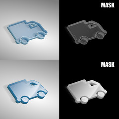 szklana ikona 3D vektor © vempireart