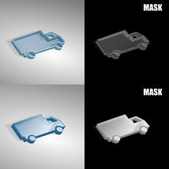 szklana ikona 3D vektor © vempireart