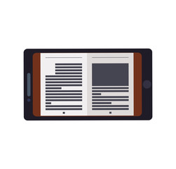 ebook smartphone internet web reading lerning icon. Isolated and flat illustration. Vector graphic