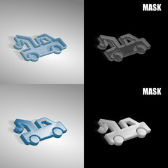 szklana ikona 3D vektor © vempireart