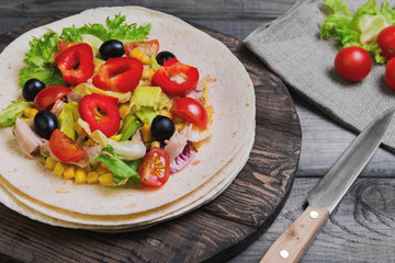 vegetables for stuffing tortillas