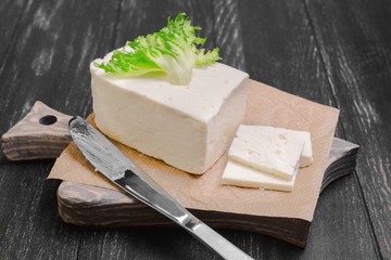 Pickled sheep cheese feta Sirtaki