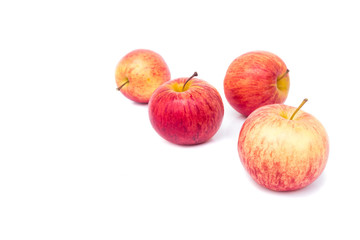 Fototapeta na wymiar Red apples on white background
