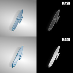 szklana ikona 3D vektor