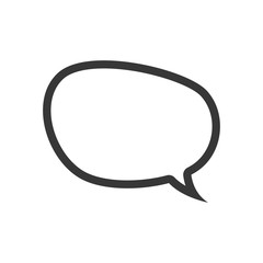 bubble speak message communication icon. Isolated and flat illustration. Vector graphic