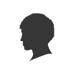Man male head silhouette avatar person people icon. Isolated and flat illustration. Vector graphic