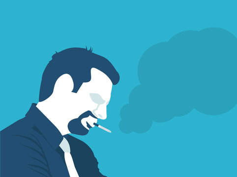illustration of a man Smoking