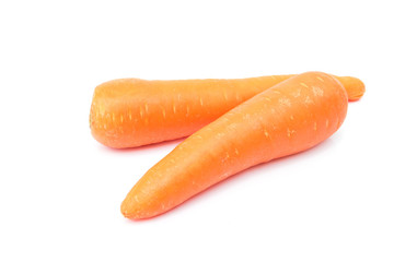 Fresh carrot on white background, vegetable concept
