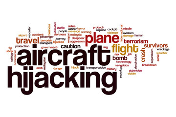 Aircraft hijacking word cloud concept
