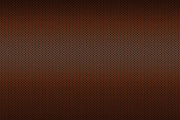 black and orange metallic polygon honeycomb grid texture pattern