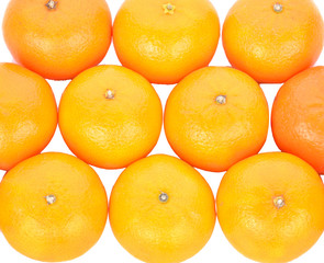 Ripe orange isolated on white background