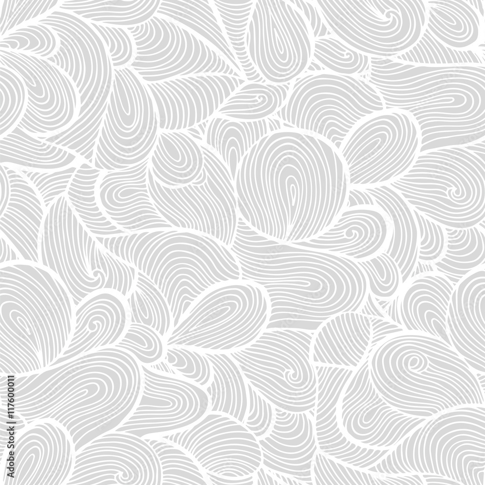Poster seamless vector pattern background with abstract ornaments, wave texture