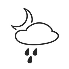 Scatteredor hail shower. Rain at night.